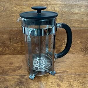 BIALETTI Preziosa French Press 8 Cup 1 Liter Stainless Steel Glass Coffee Maker
